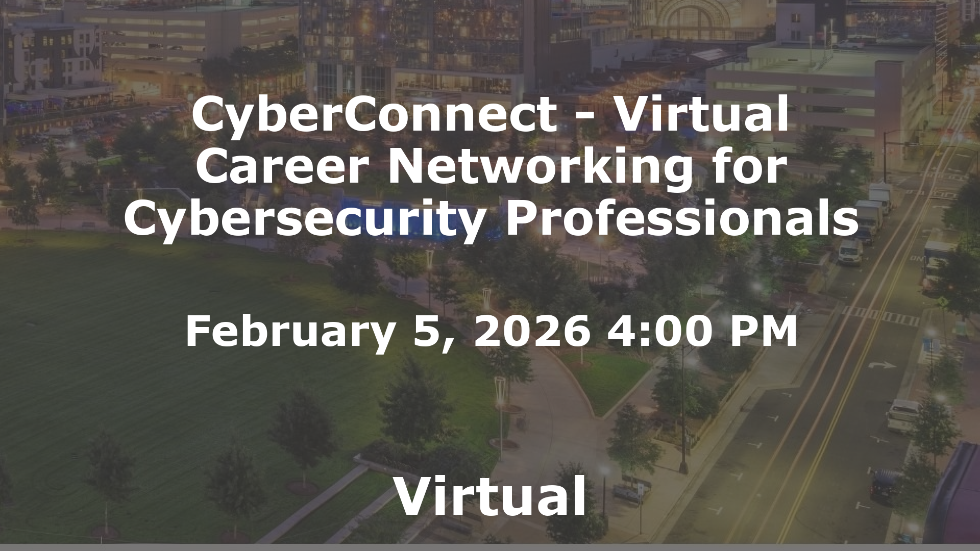 CyberConnect - Virtual Career Networking for Cybersecurity Professionals event image